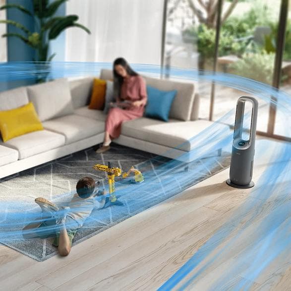 PHILIPS AMF970/10 Air Performer 9000-seriens luftfugter og -renser, ventilator- og varmefunktion, grå