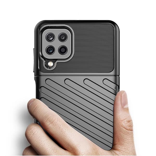 Thunder Case flexibelt armerat skal Samsung Galaxy A22 4G grön