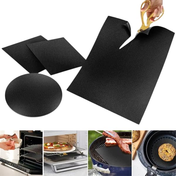 12x GRILLMÅTTER TIL BAGNING TEFLON GRILLBAKKE GRILLSÆT