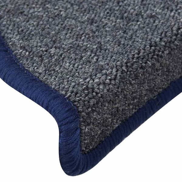 vidaXL trappemåtter 30 stk. mørkegrå og blå 56x17x3 cm