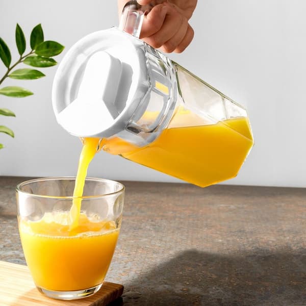 Lasinen kannu kansiolla 1,5 l