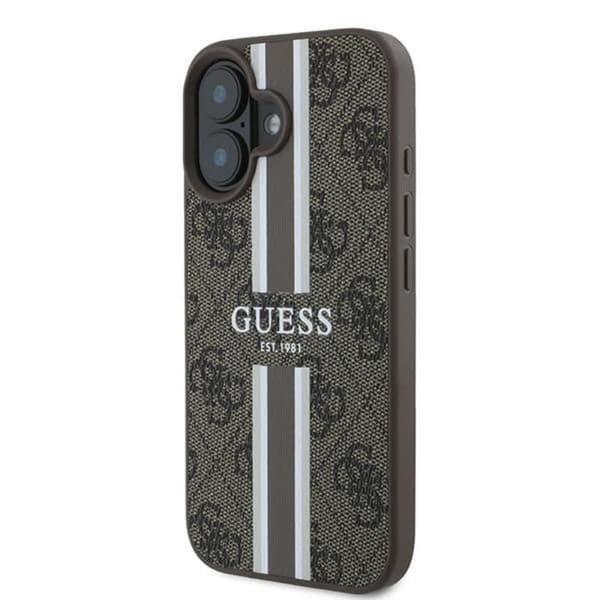 Guess 4G Printed Stripes MagSafe - iPhone 16 Plus cover (brun)