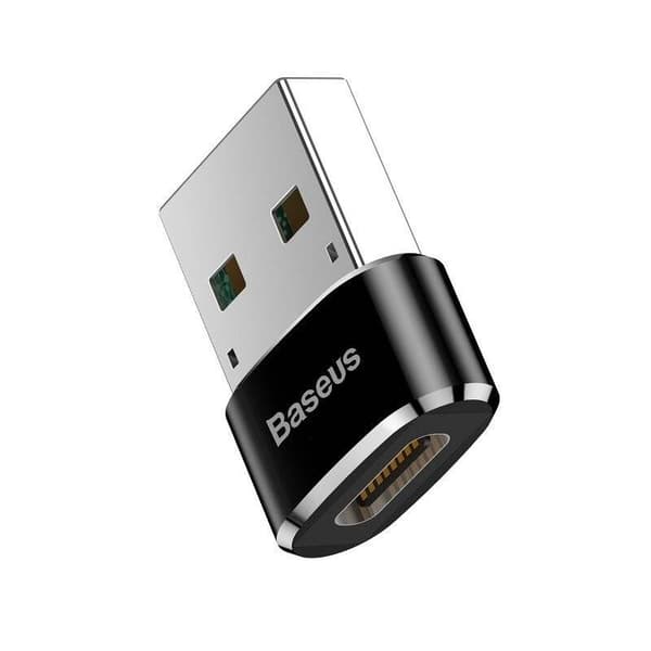 Baseus 3A USB-C till USB-A-adapter (svart)