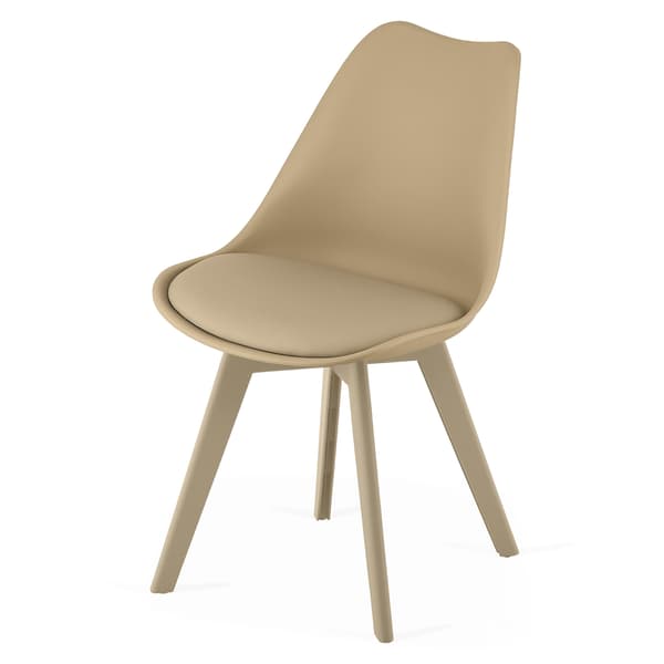 MARK stol - mørk beige / beige ben x 4