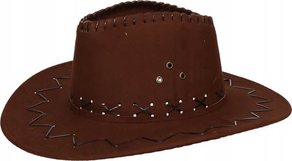 Ruskea villin lännen cowboy-hattu