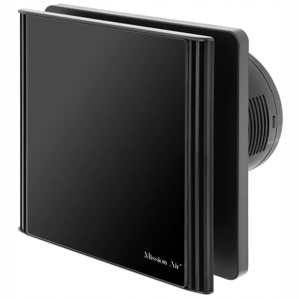 VENTIS EDGE 100 Svart H+T Badrumsfläkt