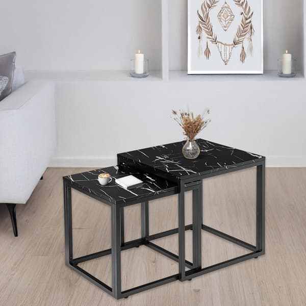 PRAVEN SOFFBORD I SVART MARMOR