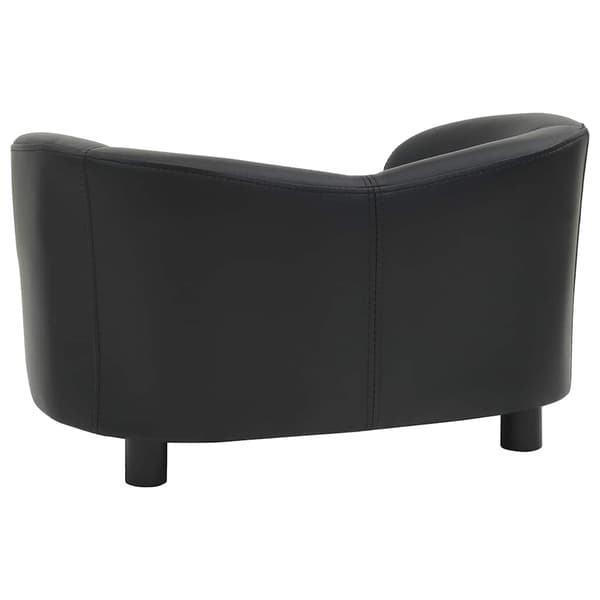 vidaXL hundesofa, sort, 67x41x39 cm, kunstlæder