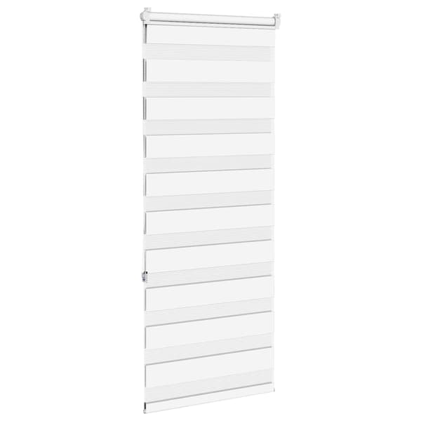 vidaXL zebrarullegardin, hvid, stofbredde 55,9 cm, polyester