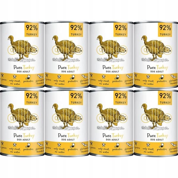 OLLO Pure Turkey vådfoder til hunde 8 x 400 g, kornfri