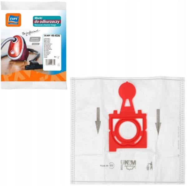 Non-woven støvsugerposer 4 stk. Zelmer 49.4220