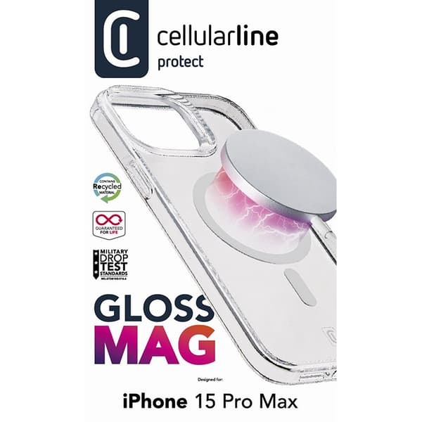 Cellularline Gloss Mag - iPhone 15 Pro Max MagSafe-etui (klar)