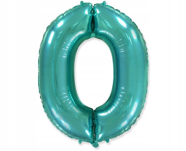 FX foliballong siffran 0 Tiffany 85 cm