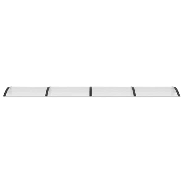 vidaXL dørmarkise sort og transparent 400x75 cm polycarbonat
