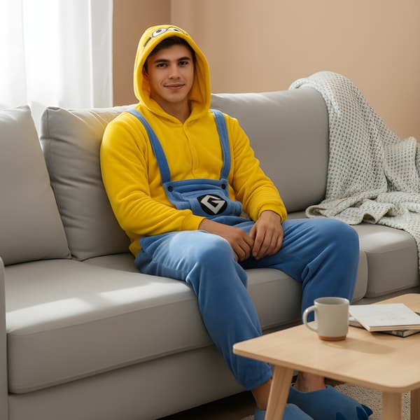 Minion-kostym Kigurumi-pyjamas 145-155 cm