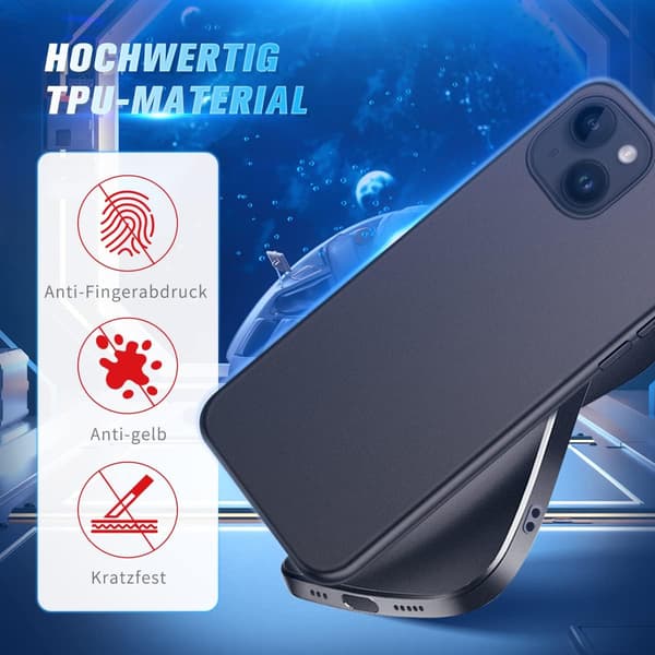 SVART SILIKONBAKSKYDD till iPhone 14 6,1'