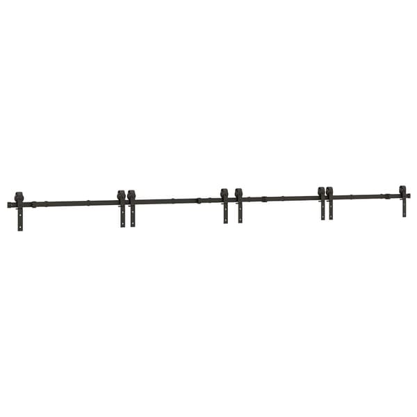 vidaXL monteringssystem til skydedør, 400 cm, stål, sort