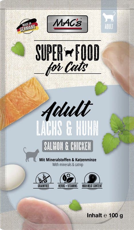 MAC's Kat | Voksen | 100g pose - Laks og Kylling 100g