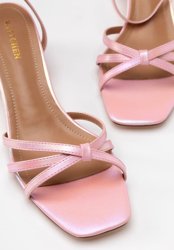 Wittchen Dames Pink PU Læder Højhælede Sandaler