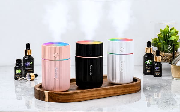 USB LED Billuftfugter Pink | Aromaterapi - Lugtneutralisator