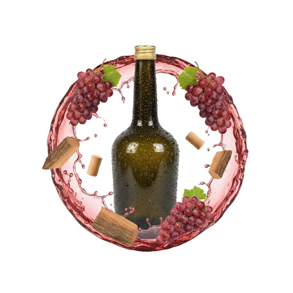 GLORIA OLIVE FLASKA 500ml Flaskor för Likör Vin Present Mörkt Glas