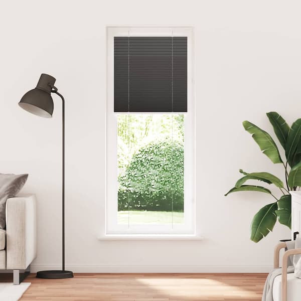 vidaXL plissegardin sort 80x200 cm stofbredde 79,4 cm