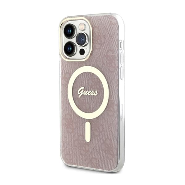 Guess 4G MagSafe - iPhone 14 Pro Max cover (lyserød)