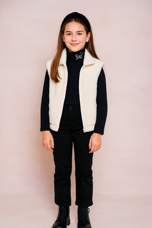 Børne TURTLENECK 146 SWEATSHIRT Børne T-SHIRT BLUSE med print SORT