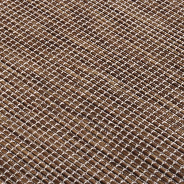vidaXL Utomhusmatta, plattvävd, 160x230 cm, brun