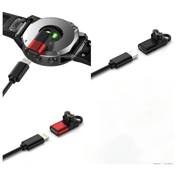Beline Lightning-sovitin Garmin-kellojen lataamiseen, punainen