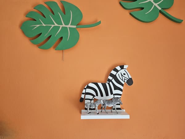 Zebra-hylde på Galaxy Savannah