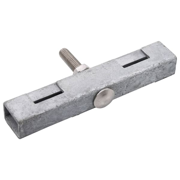 vidaXL U-skarvar för staketpaneler, 10 set, silver