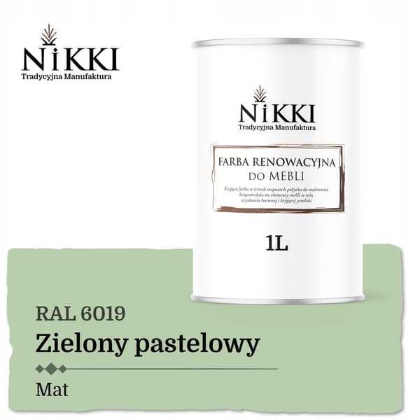 FÄRG FÖR KÖKSFRONTAR GRÖN PASTELOW RAL6019 MATT 1L