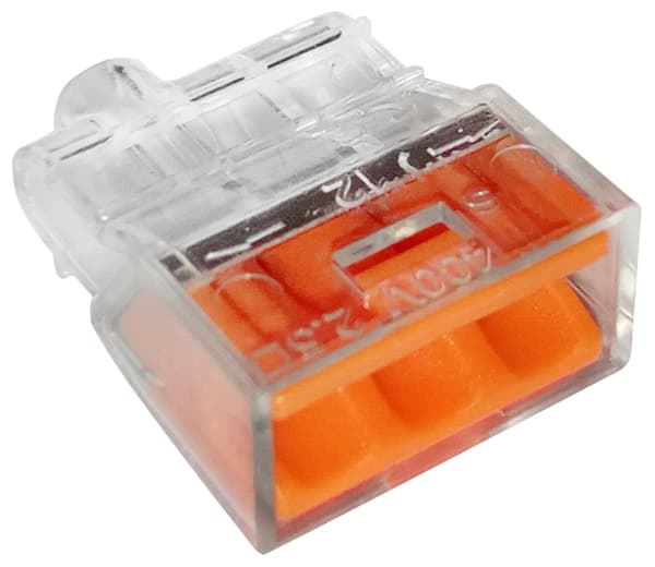 PIKALIITIN 3*0.5-2.5MM2 LÄPINÄKYVÄ/ORANSSI 10 KPL - E-650-0230