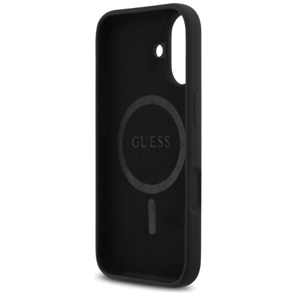 Guess Silikone Trekantet Logo MagSafe - iPhone 17 Etui (Sort)