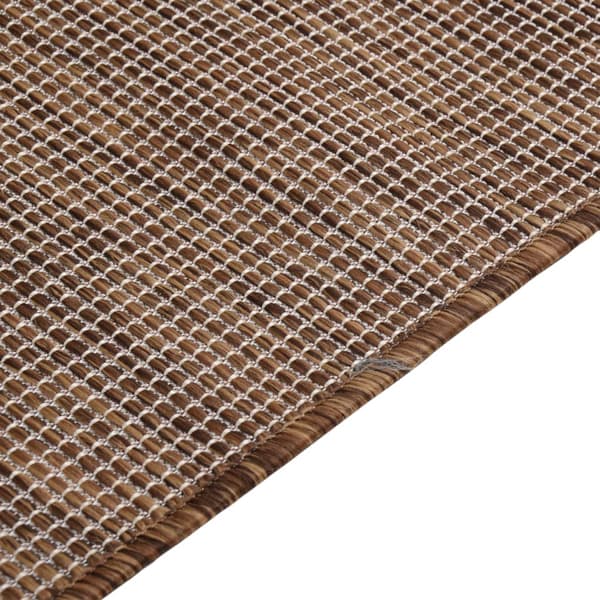 vidaXL Utomhusmatta, plattvävd, 200x280 cm, brun