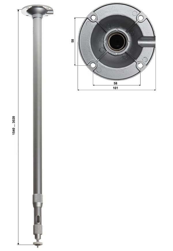 TELESKOPISK KAMERATAKFÄSTE BR-150X300