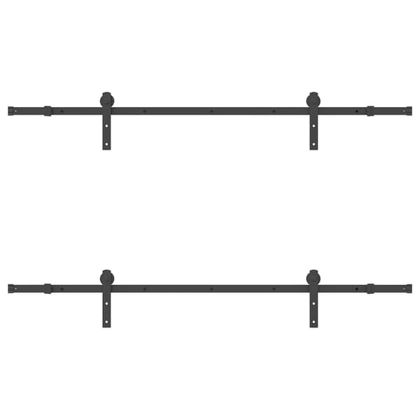 vidaXL monteringssystem til skydedør, 200 cm, stål, sort