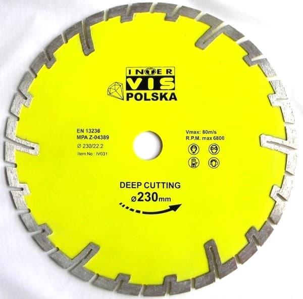 Diamantklinga Inter-Vis Djup skärning 230mm