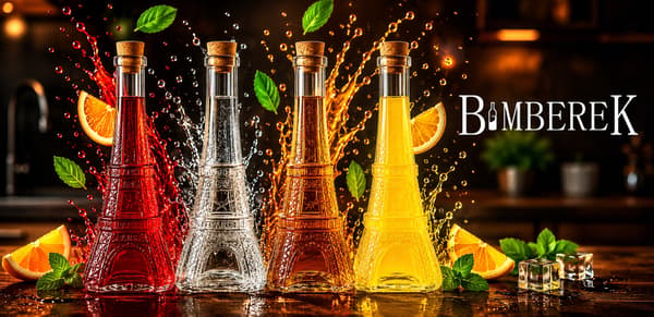 Paris Tower glasflaska 350 ml för alkohol, likörer, vin, presenter