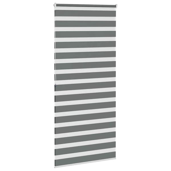 vidaXL Zebra rullegardin, mørkegrå, stofbredde 100,9 cm, polyester