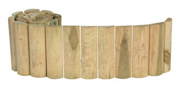 Træpalisade-rullekant til haven 4,6x20x200 cm