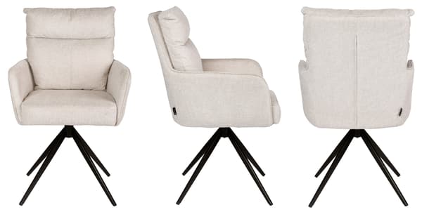 ELDO snurrstol klädd i beige tyg