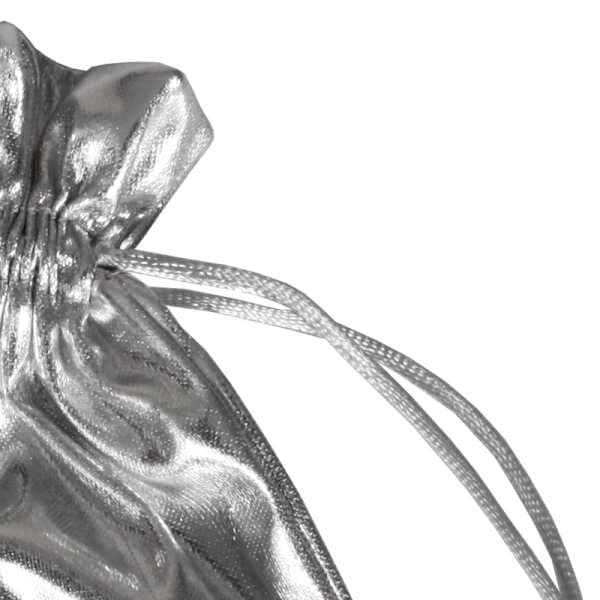 Dekorativ silverpåse presentförpackning 8x6 cm smyckespåse