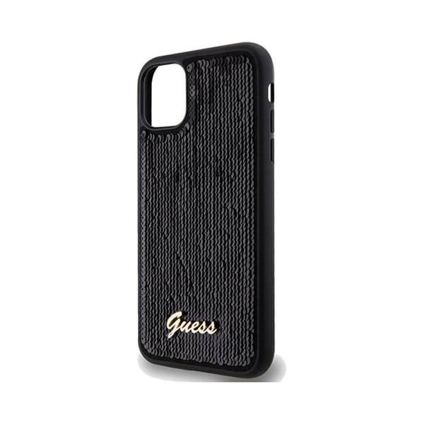 Guess Sequin Script Metal - iPhone 11 cover (sort)