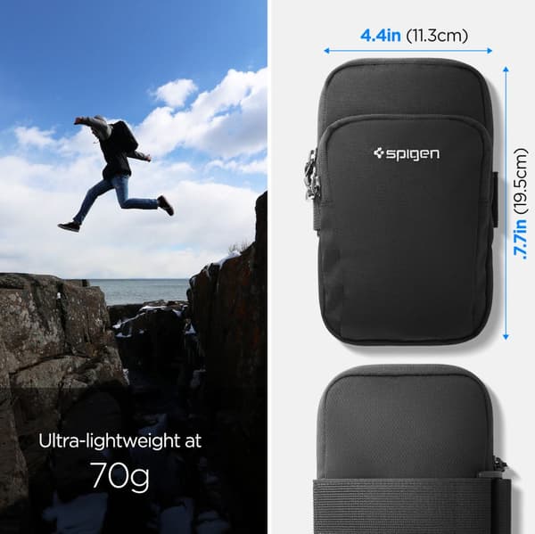 SPIGEN A702 DYNAMIC SHIELD ARMBÅND SORT