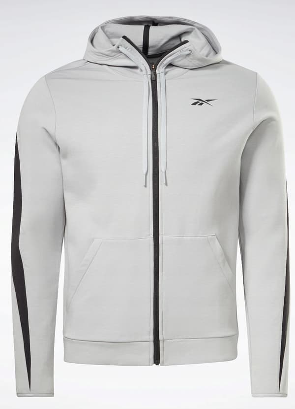 Reebok herrgrå huvtröja långärmad S