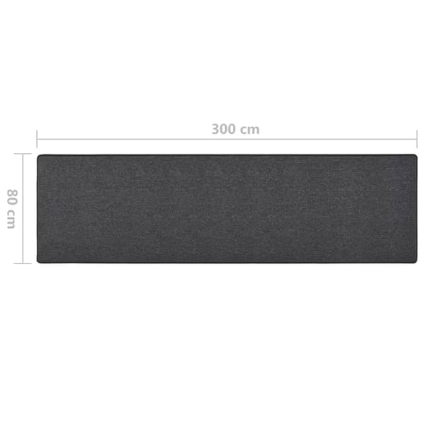 vidaXL tæppe, antracit, 80x300 cm