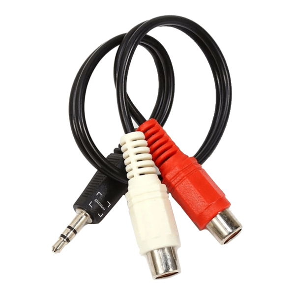 Adapter 3.5 mm han till 2 x RCA hon