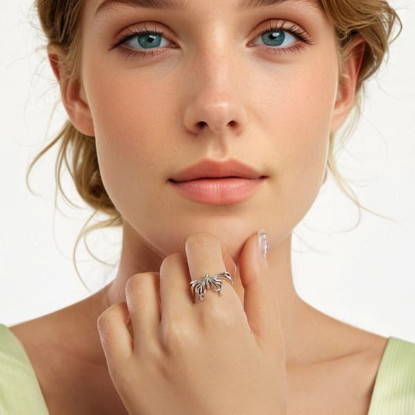 Sølv universal ring smuk sommerfugl sølv 925